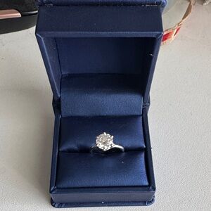 Stunning Platinum and Moissanite engagement ring